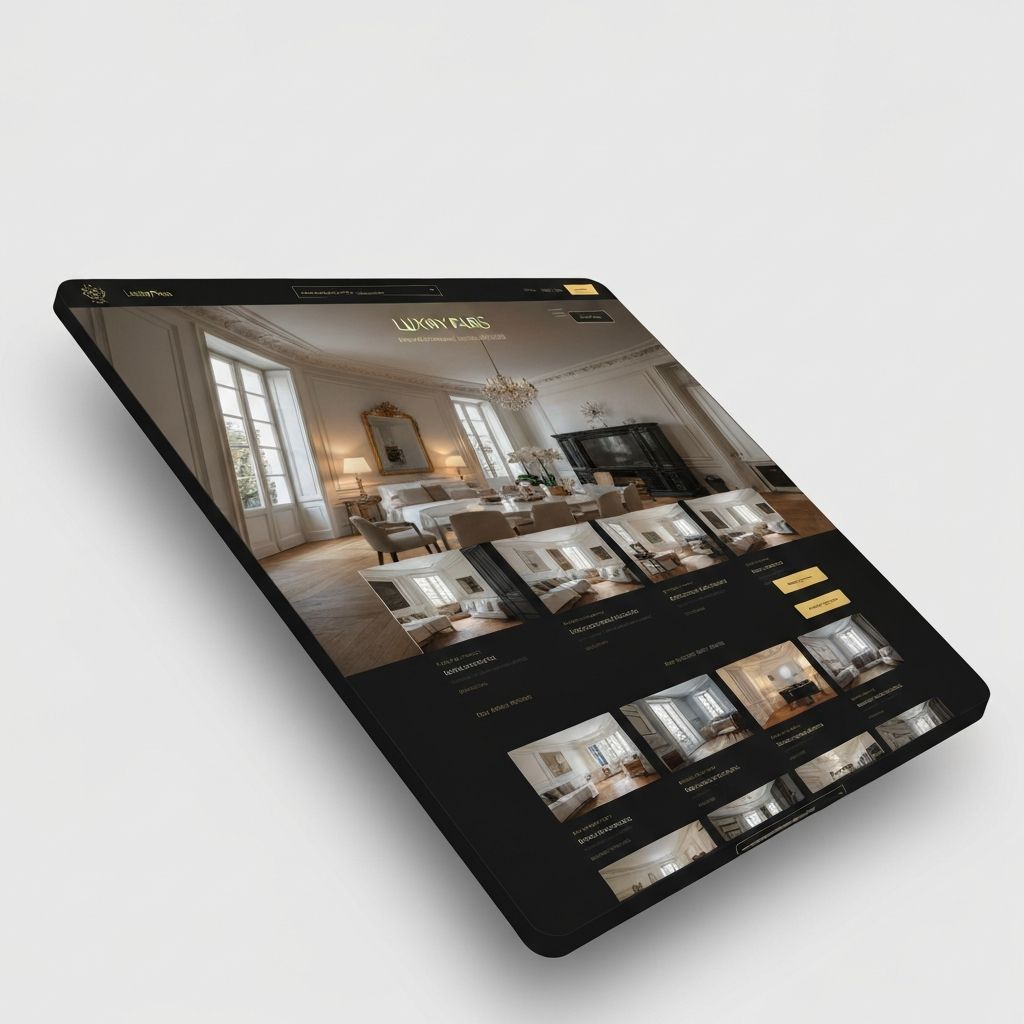 Capture d'écran du site ImmoLuxe Paris